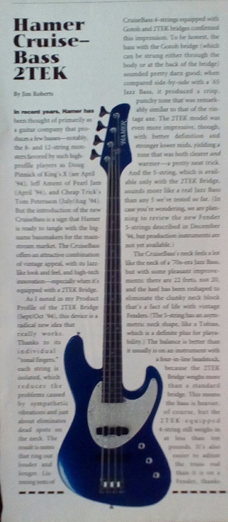 hamer cruise bass 2tek